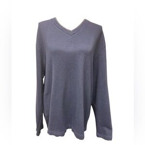 Axcess By Claiborne Co. Chic Comfortable Blue V-Neck Lined Top Size XL